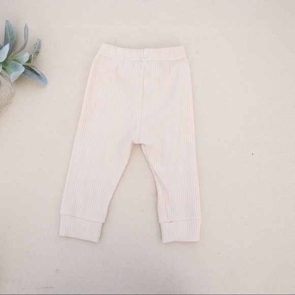Ribbed Rainbow Appliqué Jogger Set Cream - Picture 7 of 8